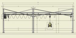 Overhead suspended rail with vacuum lifter